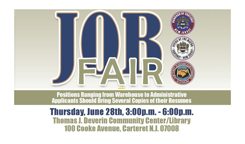 A poster advertising the job fair.